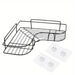 1pc Stainless Steel Corner Shower Caddy — No‑drill Wall‑Mounted Bathroom Organiser