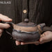 Japanese‑Style Gilt Iron‑Glaze Ceramic Teapot 250ml – Handmade Pu'er & Oolong Teaware