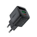 35W GaN USB-C + USB-A Fast Charger with LED Power Display (EU Plug)