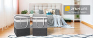 75L Large Collapsible Laundry Basket, Waterproof Tall Clothes Hamper with Extended Handles
