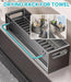 Extra-Large Carbon Steel Sink Caddy - Sponge & Soap Dish Countertop Organiser Rack