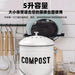 5L Stainless Steel Sealed Kitchen Bin with Lid — Desktop Odour-Proof Fermentation Bin