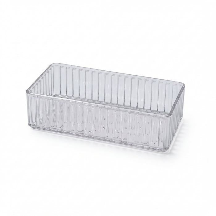 Stackable Acrylic Drawer Organiser — Adjustable Divider Trays for Makeup