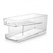 2-Tier Automatic Roll-Down Fridge Drink Dispenser — Clear Stackable Can Organiser
