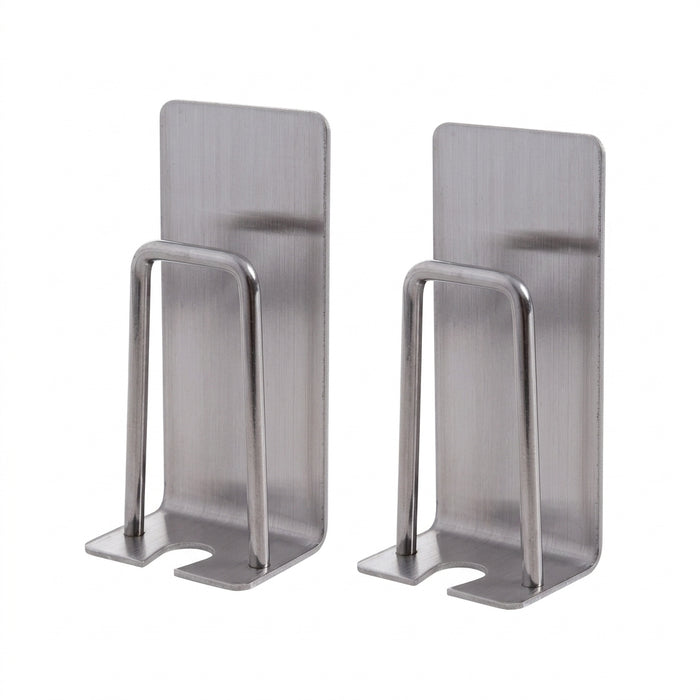 Stainless Steel Wall-Mount Toothbrush & Shaver Holder — 1 or 2 pcs