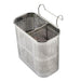Stainless Steel Cutlery & Chopstick Drainer – 2-Compartment Utensil Holder with Hooks