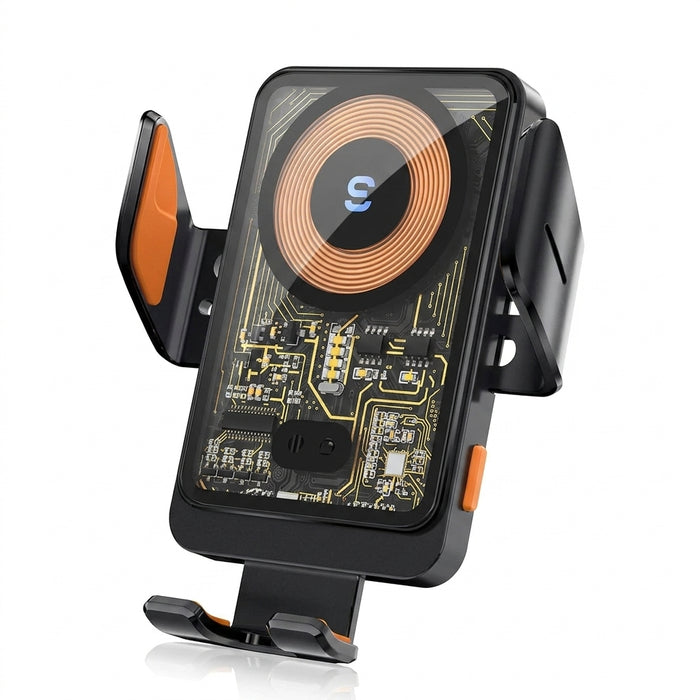 15W Qi Wireless Car Phone Holder – Air Vent & Suction Mount, Fast Charge