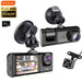 Dash Cam — 2 or 3 Camera 1080P DVR with IR Night Vision, Loop Recording & 2" IPS Screen