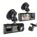 Dash Cam — 2 or 3 Camera 1080P DVR with IR Night Vision, Loop Recording & 2" IPS Screen