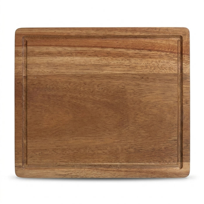 Beech Walnut Wooden Cutting Board - Rectangle Chopping & Butcher Block for Cheese & Meat