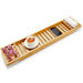 Natural Bamboo Bath Caddy Tray – 70 cm, White Finish