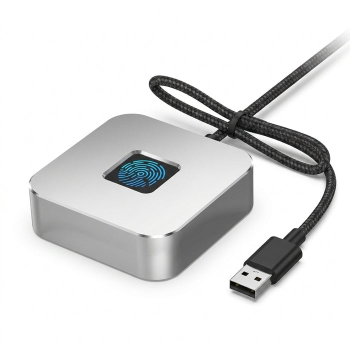 USB Fingerprint Reader for Windows Hello — 1.5m Braided Cable (Windows 11/10)