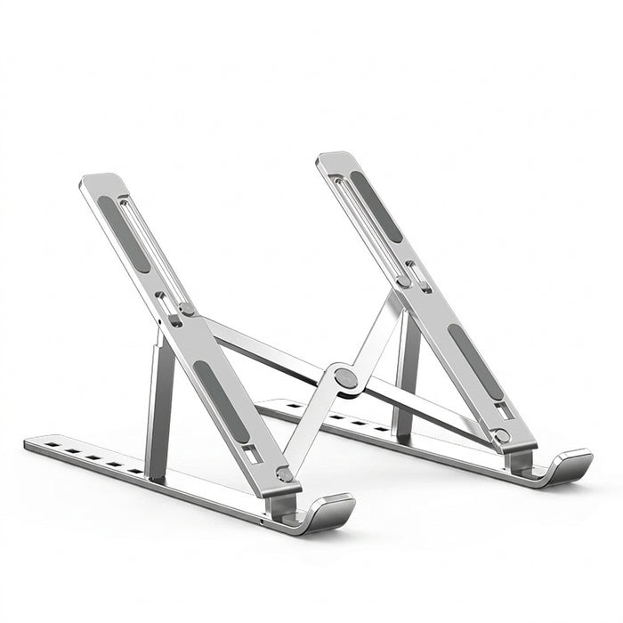 Adjustable Aluminium Laptop Stand — Foldable, Stable Cooling Holder for MacBook & Notebooks