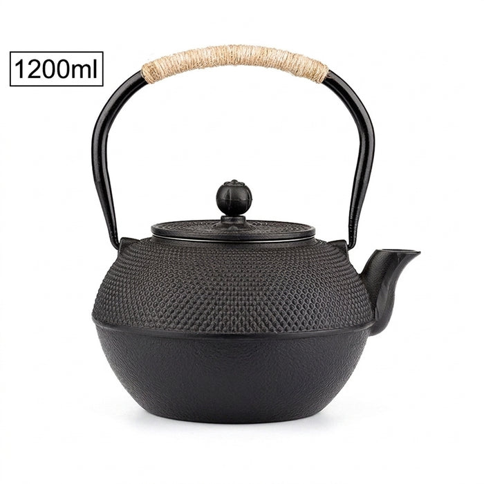 Cast Iron Teapot — Japanese-style Kettle 300/600/900/1200ml with 304 Steel Infuser