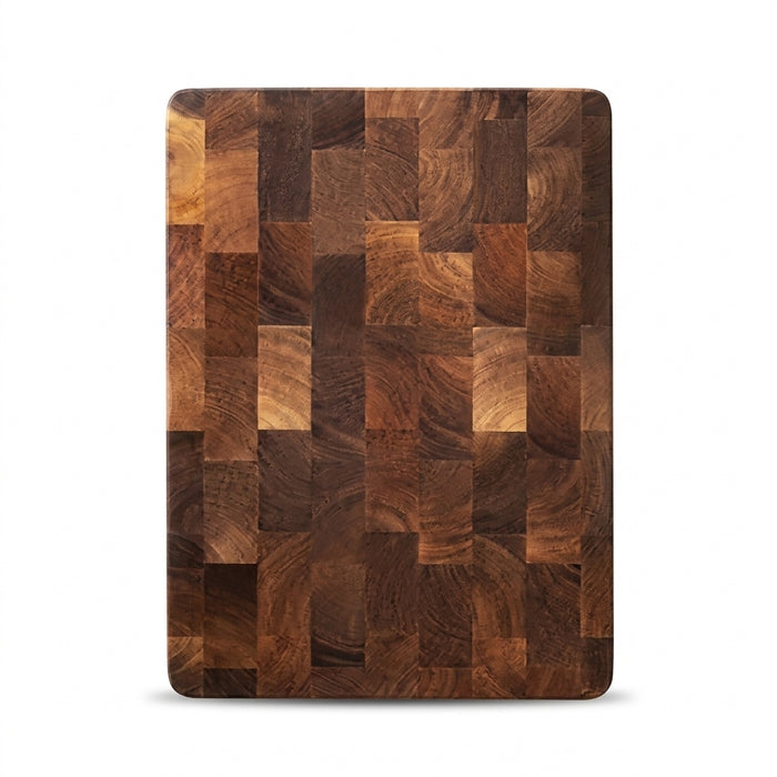 Thick Acacia Double‑Sided Checkerboard Wooden Cutting Board – Non‑slip